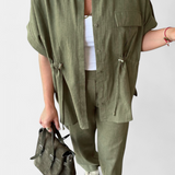 Lani Lazacsin és Nadrág Pamutból és Vászonból