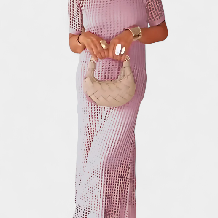 Balbina Két Darabos Ruha Nagy Dekoltázzsal és Kivágásokkal