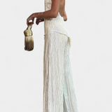 Pilarica Plisszelt Készlet Aszimmetrikus Top-pal és Laza Nadrággal