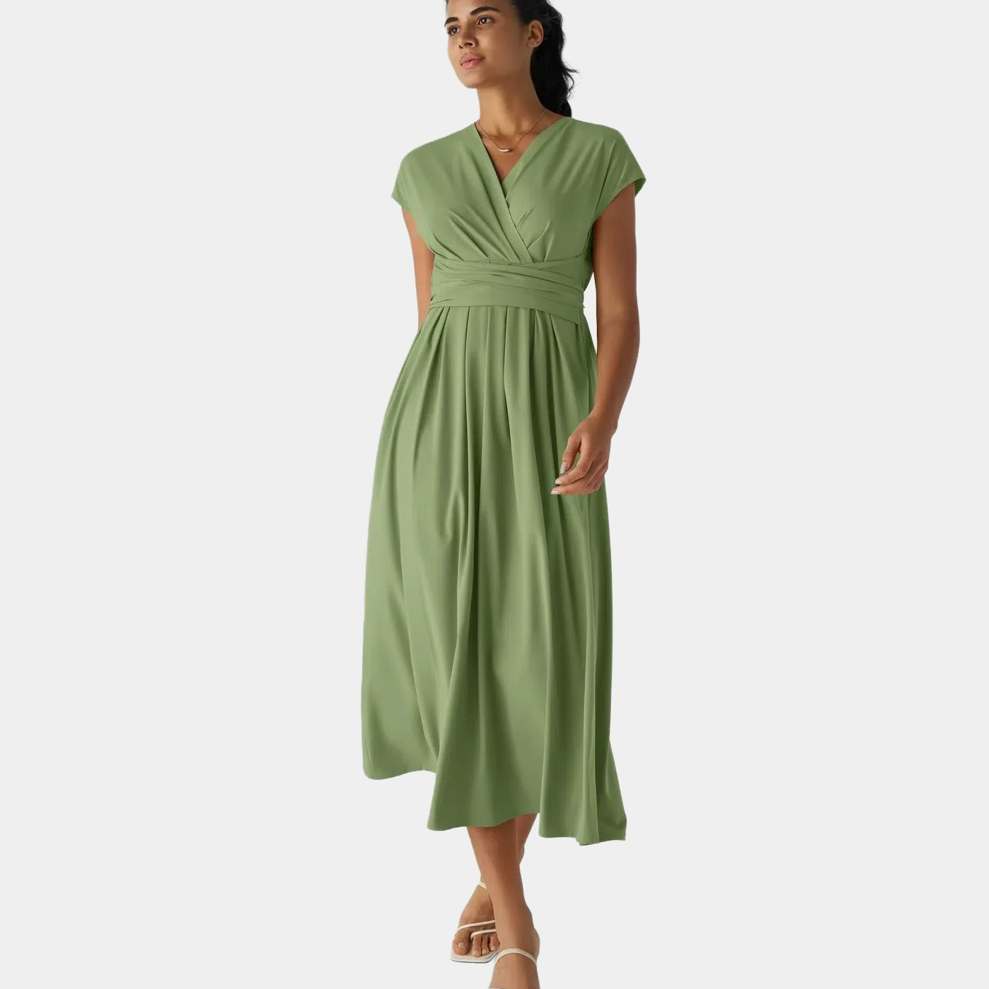 LYNN - Elegáns Keresztbe Kötött Ruha