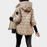 Christina™ | Kapucnis patchwork stílusú kabát