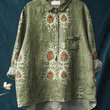 Lila | Elegáns virágmintás blúz