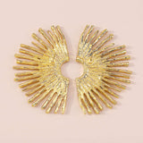 Hullámos szélű fém fülbevalók