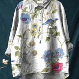 Lila | Elegáns virágmintás blúz