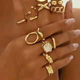 Geometriai nyitott fém gyűrű