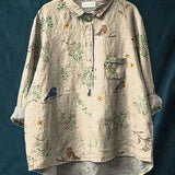 Lila | Elegáns virágmintás blúz