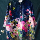 Lila | Elegáns virágmintás blúz