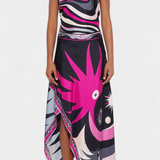 Ciana szett absztrakt szoknyával és halter toppal