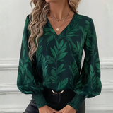 Paola | Elegáns Blúz Levélmintával