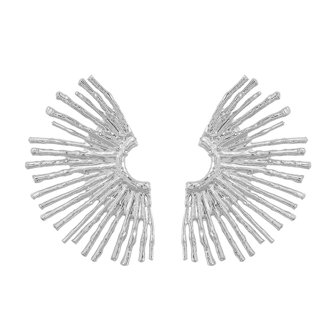 Hullámos szélű fém fülbevalók