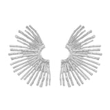 Hullámos szélű fém fülbevalók