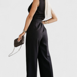 Montserrate Mono Elegáns Ujjatlan Övvel és Folyékony Eséssel