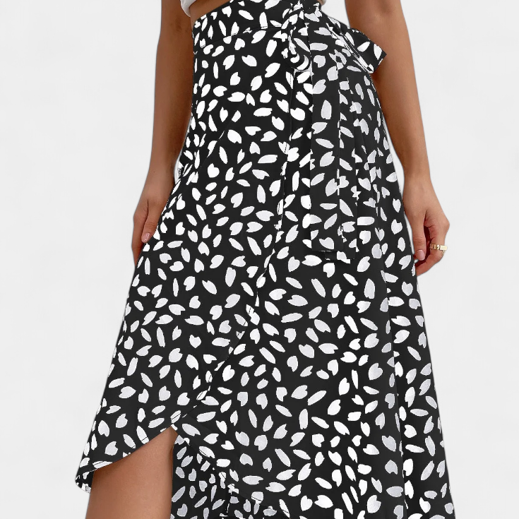 Saias Kameila Boho Aszimmetrikus Mintával