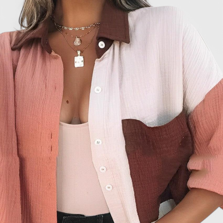 Juniper | Színes gombos blúz