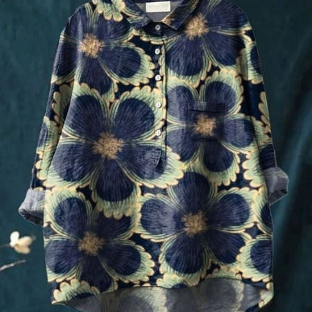 Lila | Elegáns virágmintás blúz