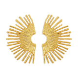 Hullámos szélű fém fülbevalók