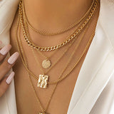 Geometrikus fém lánc nyaklánc