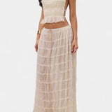 Eugenie szett plisszált toppal és szoknyával