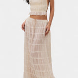 Eugenie szett plisszált toppal és szoknyával