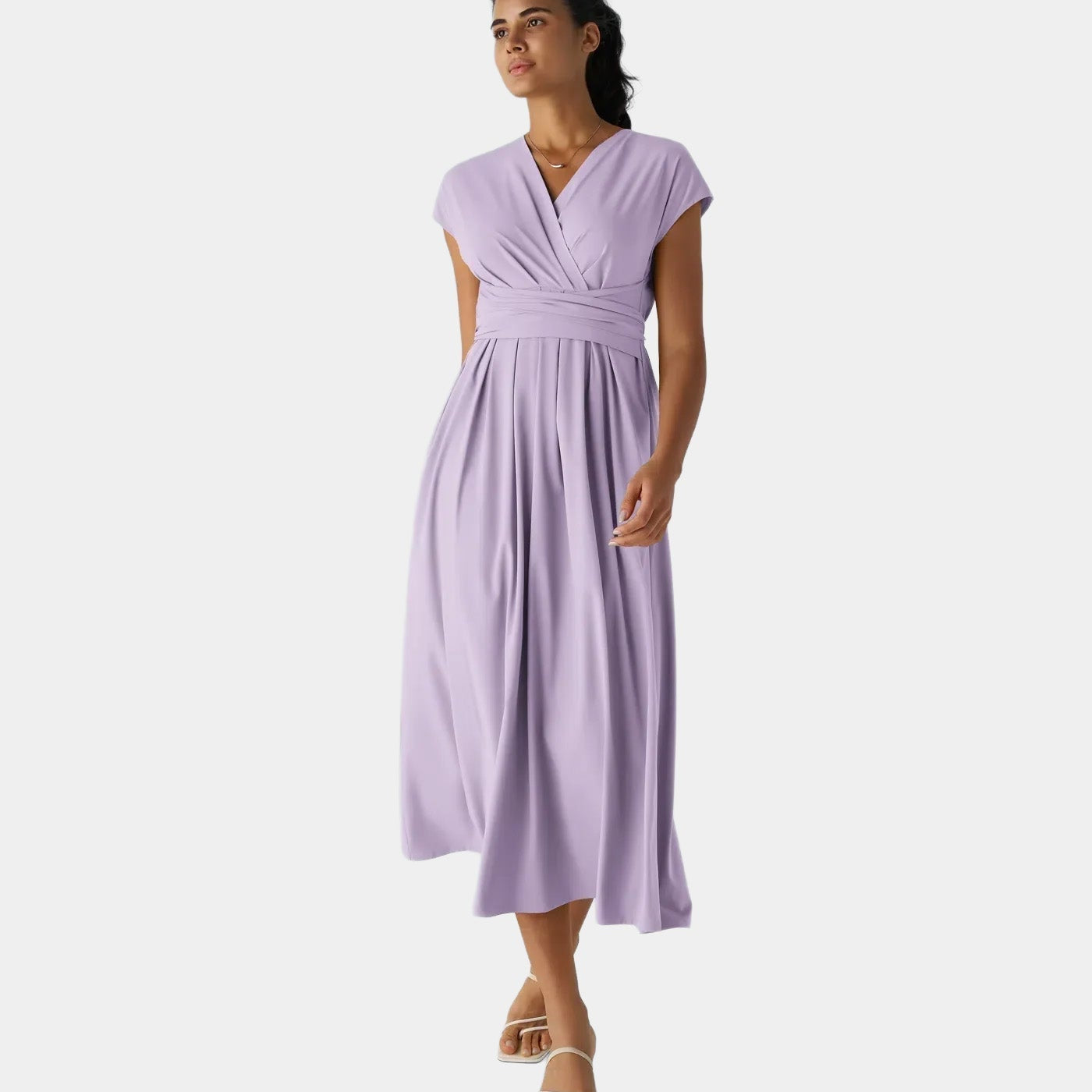 LYNN - Elegáns Keresztbe Kötött Ruha