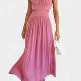 Minimalista Jocelyn Garais szett magas nyakkal és oldalsó nyitásokkal