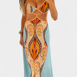 Sytella Ruha Absztrakt Mintával és Vágásokkal