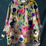 Lila | Elegáns virágmintás blúz