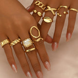 Geometriai nyitott fém gyűrű