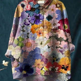 Lila | Elegáns virágmintás blúz