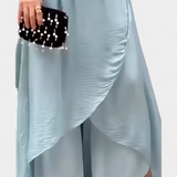 Két részes Maravilla folyékony szett, laza toppal és aszimmetrikus szoknyával