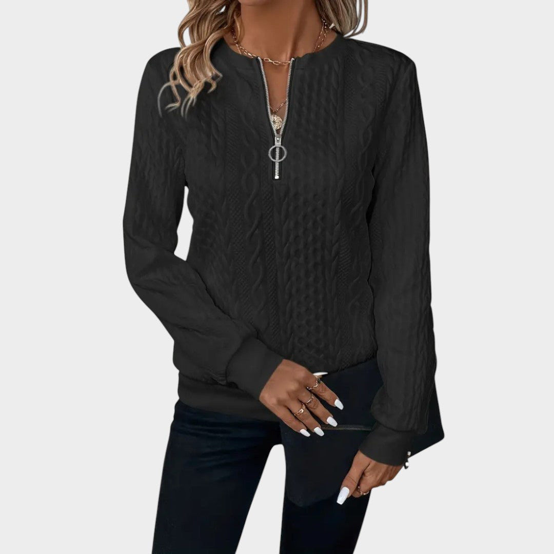 Zoey™ | Cipzáras pulóver