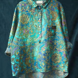 Lila | Elegáns virágmintás blúz