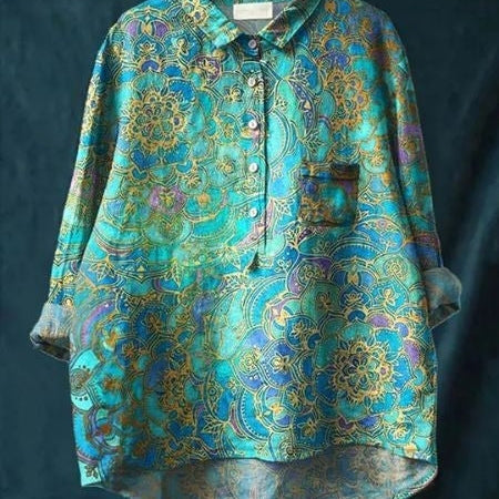 Lila | Elegáns virágmintás blúz