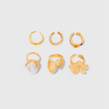 Nyitott Virágformájú Gyűrű Gyöngyház Folyadékkal