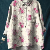 Lila | Elegáns virágmintás blúz