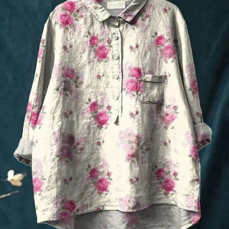 Lila | Elegáns virágmintás blúz