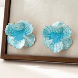 Geometrikus virág formájú fülbevalók