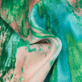 Magas Derékú Egyenes Nadrág Márvány Mintával