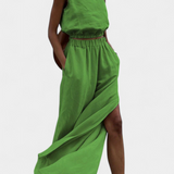 Portia Koka oldalsó nyitott top és nadrág szett