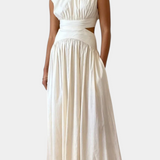 Minimalista Jocelyn Garais szett magas nyakkal és oldalsó nyitásokkal