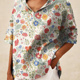 Andrea | Könnyű nyári virágmintás top