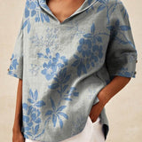 Andrea | Könnyű nyári virágmintás top