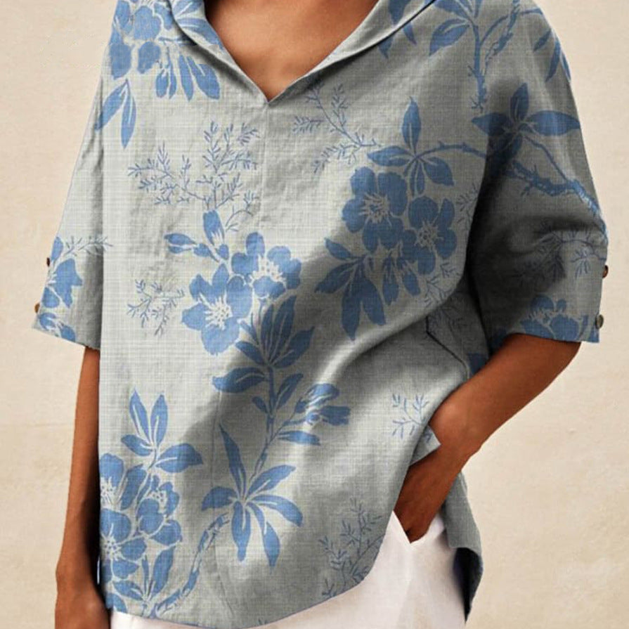 Andrea | Könnyű nyári virágmintás top