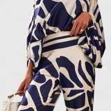 Sybella Két Részes Szett Felsőrésszel és Széles Nadrággal