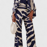 Sybella Két Részes Szett Felsőrésszel és Széles Nadrággal