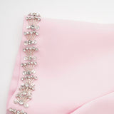 Linda Midi Ruha Kristály Szalaggal és Elegáns Részletekkel