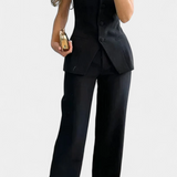 Minimalista Stílusú Ekaterina Top és Széles Nadrág Szett