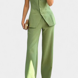 Minimalista Stílusú Ekaterina Top és Széles Nadrág Szett