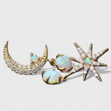 Hold és Csillag Fülbevalók Aranyban