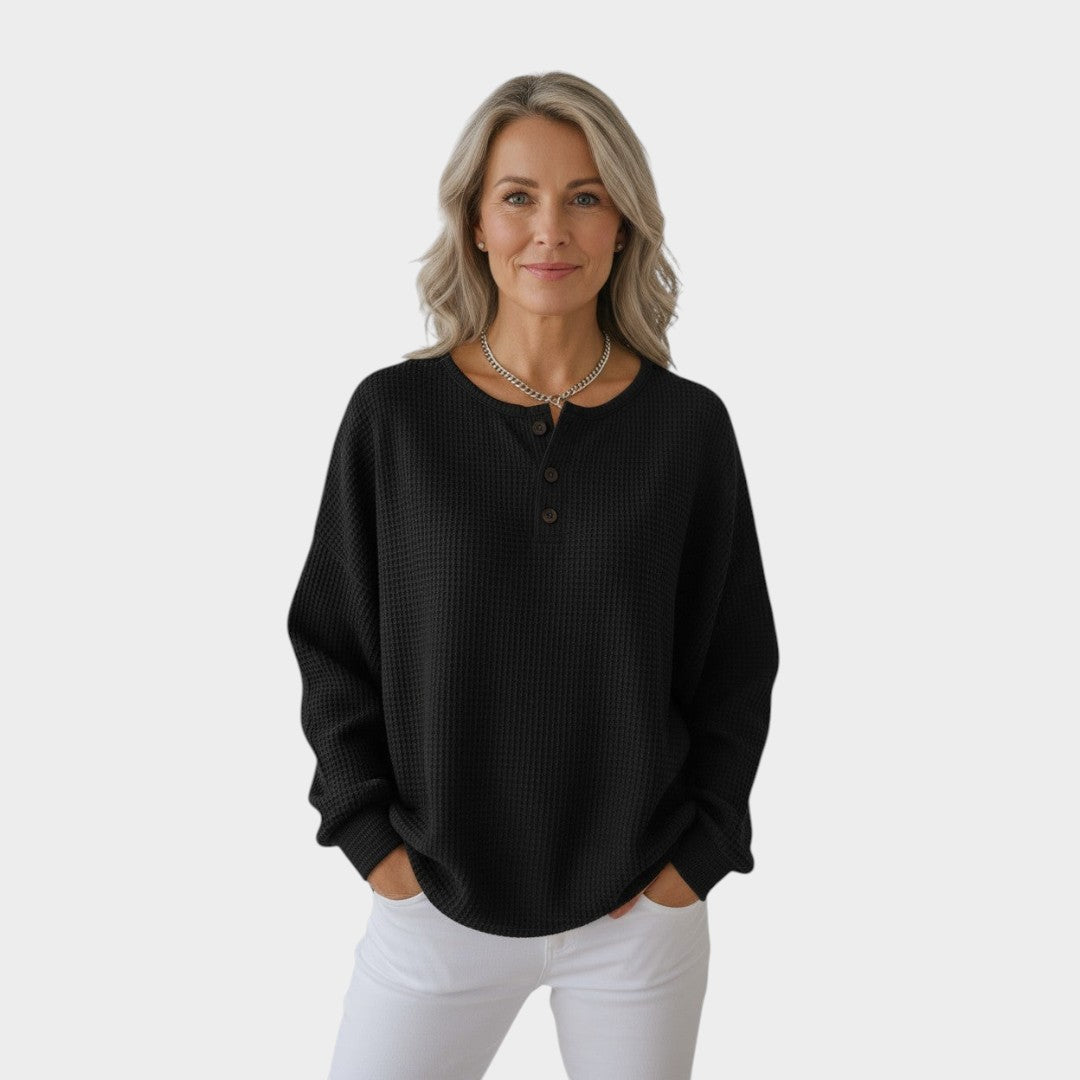 Hela™ | Waffle anyagú pulóver